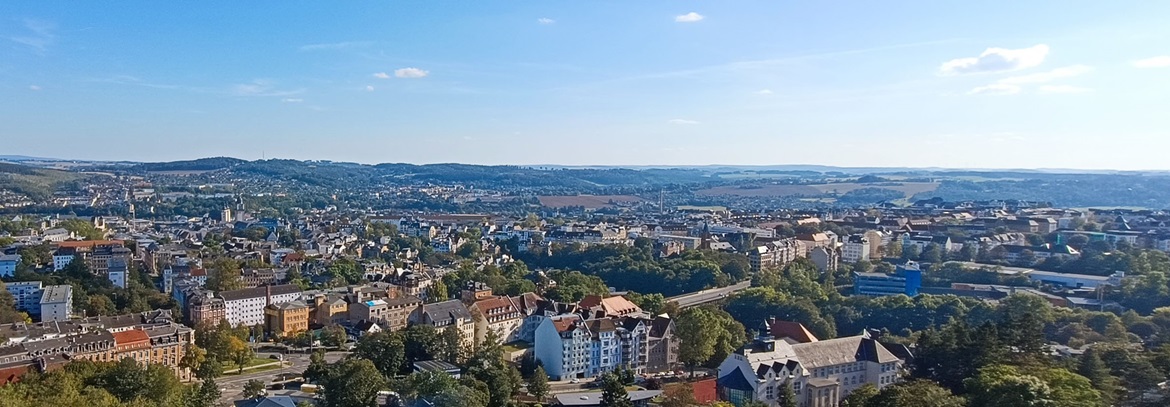 Blick vom Bärensteinturm in Plauen